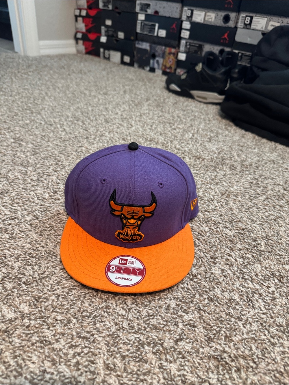 New Era Purple & Orange Chicago Bulls Snapback Hat